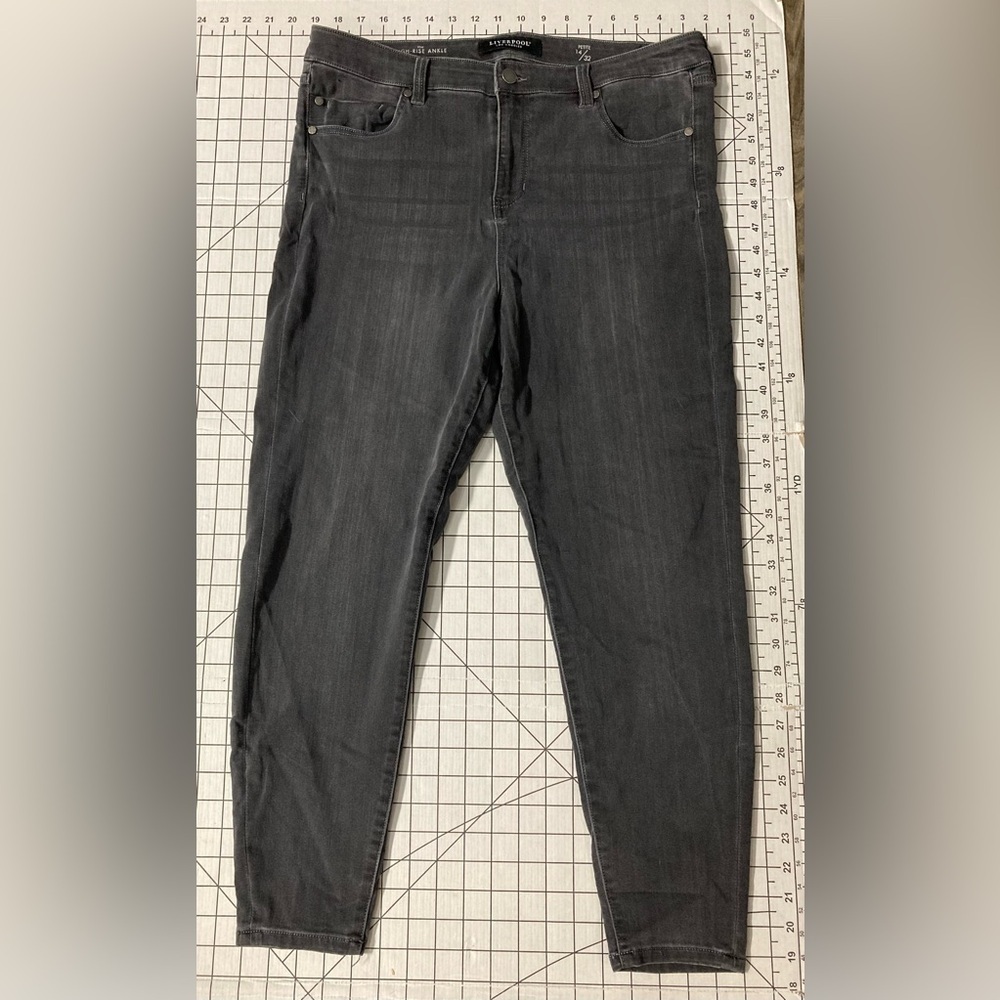 Liverpool‎ Women’s Size 14/32 Petite Meteorite High-Rise Ankle Jeans
